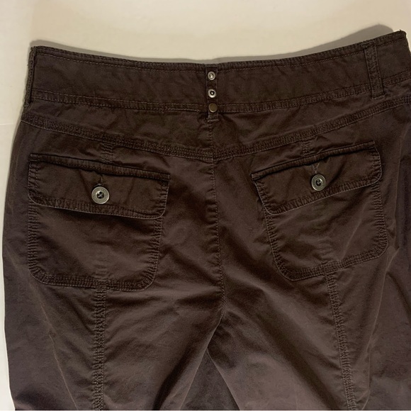Intro Love The Fit Capri Strech Pants Chocolate Brown Size 10 Women’s Cropped - Picture 6 of 11